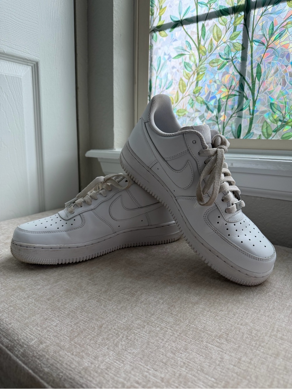 Nike Air Force 1 Low White Low-Top Leather Sneakers